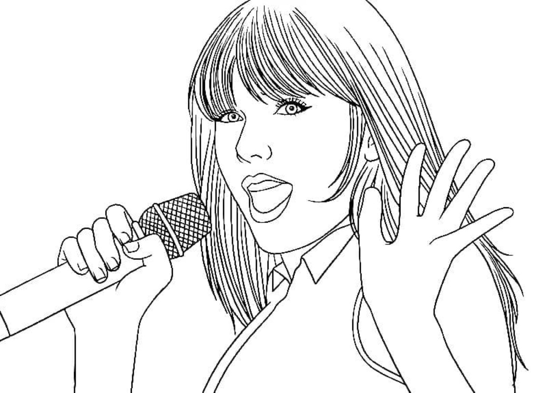 Zeichnen Taylor Swift singt