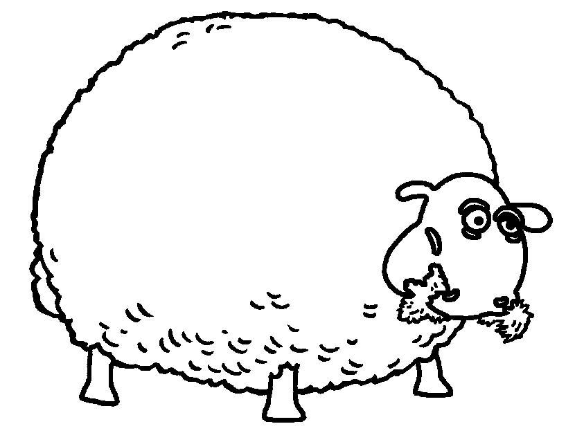 Zeichnen frei Shaun das Schaf fett