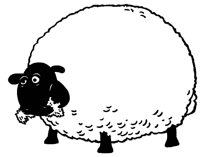 Zeichnen frei Shaun das Schaf für Kinder
