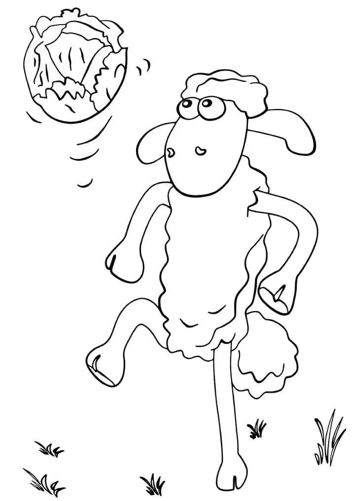 Zeichnen frei Shaun das Schaf zum Ausdrucken