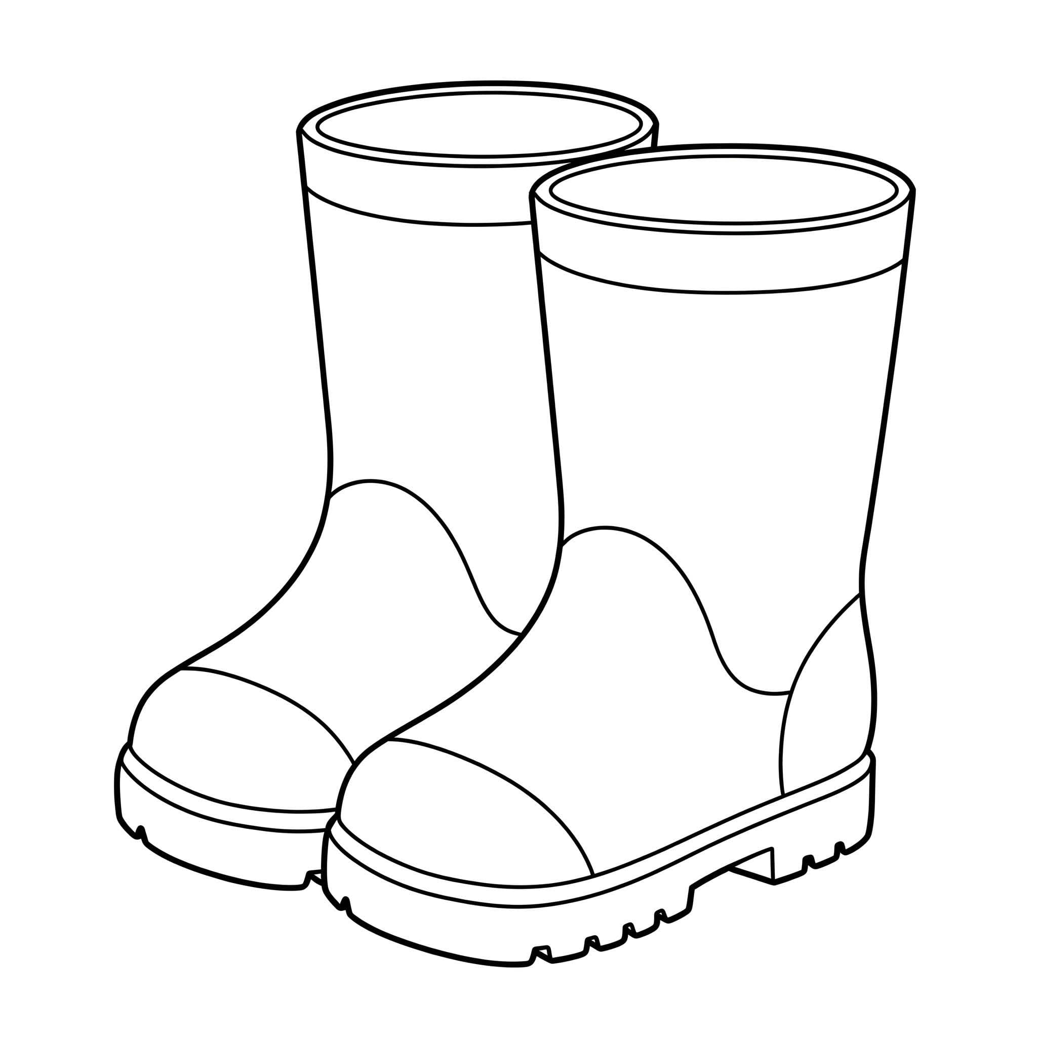 Gummistiefel druckbare schlicht