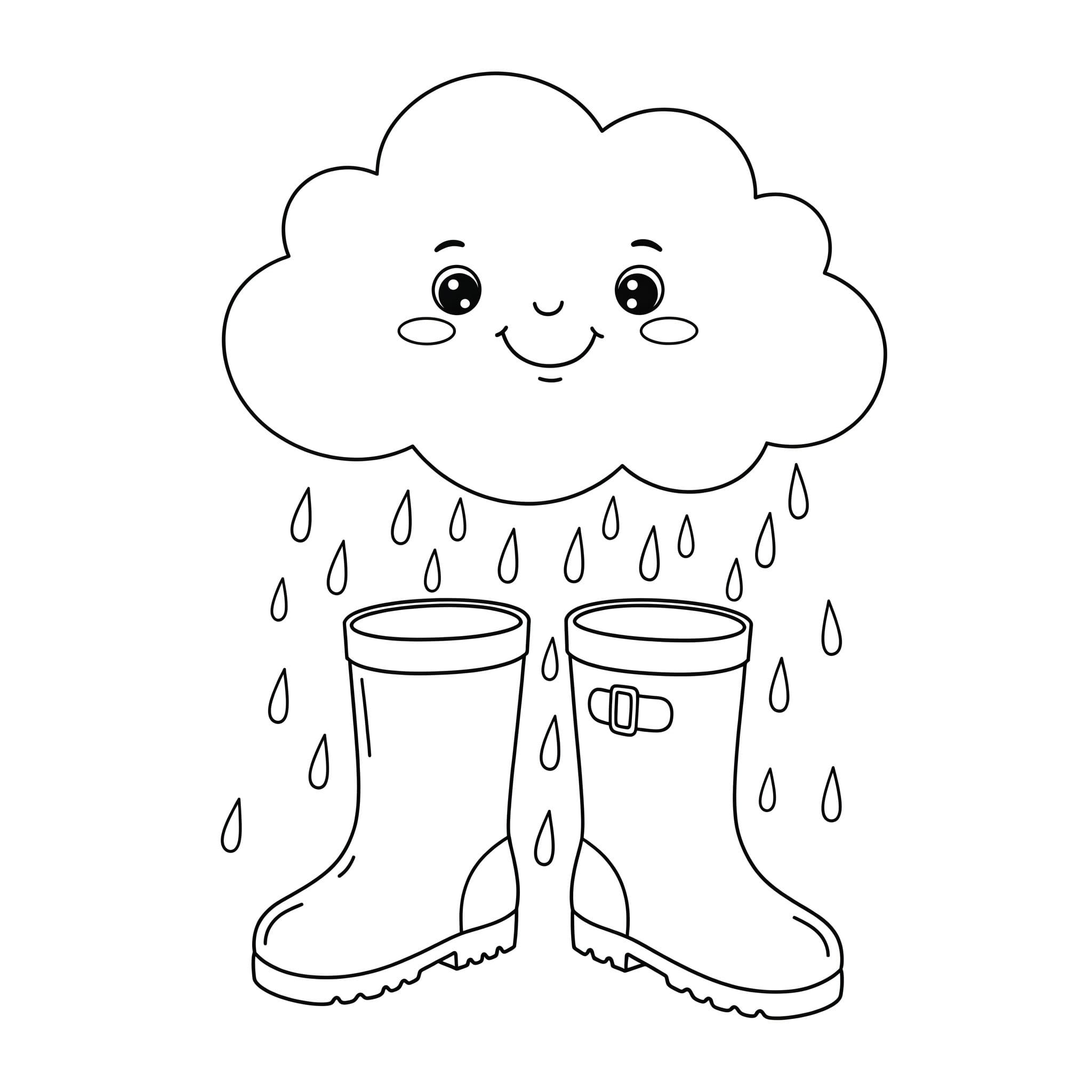 Gummistiefel zum Ausdrucken für Kinder