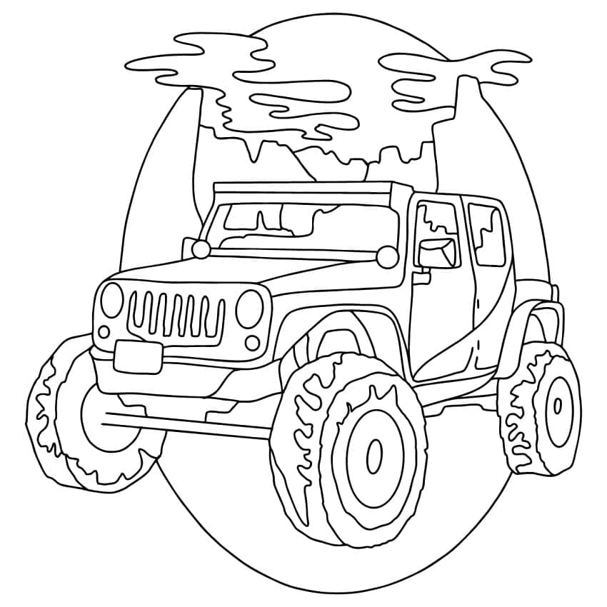 Jeep schlicht druckbar