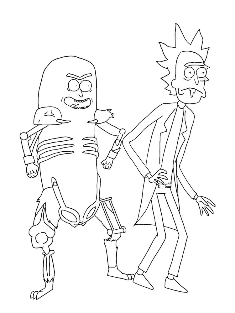Kostenlos druckbar Rick and Morty