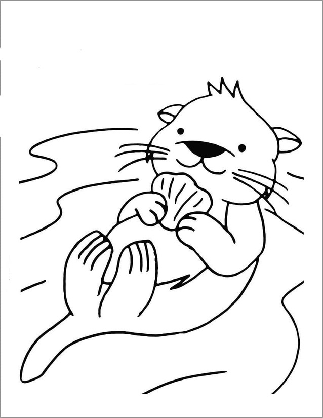 Otter zum Ausdrucken für Kinder