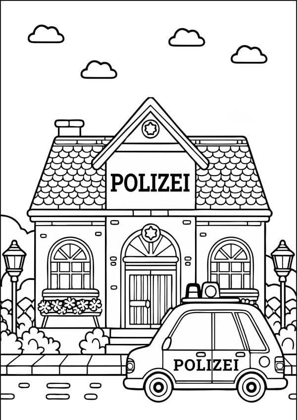 Polizeiwache schlicht bei Kindern