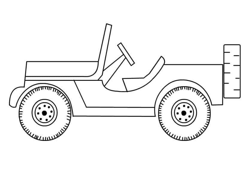 Zeichnen Jeep basisch druckbar