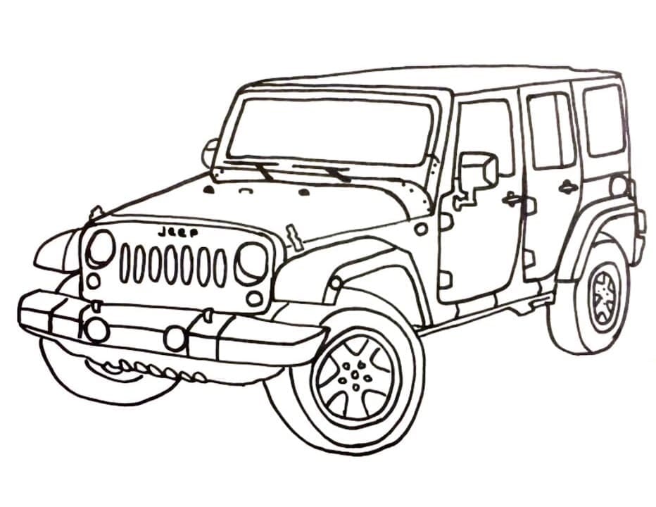 Zeichnen Jeep basisch kostenlos