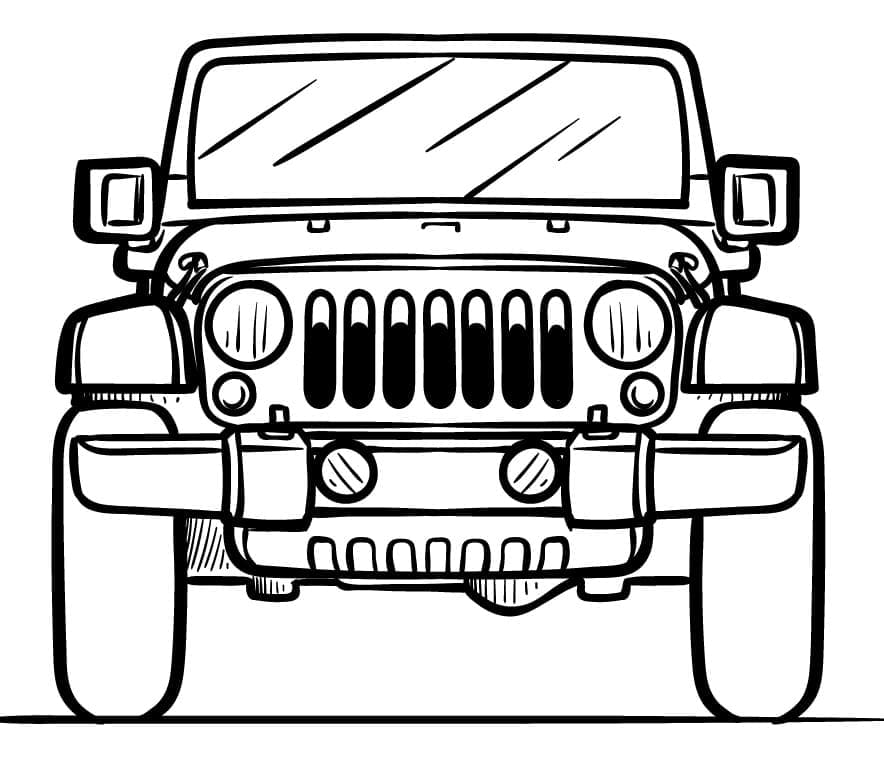 Zeichnen Jeep zum Ausdrucken