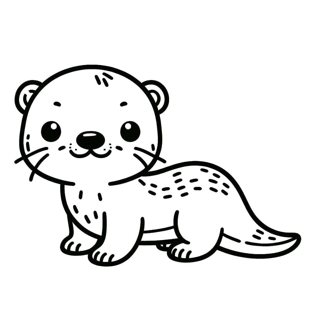 Zeichnen Otter kostenlos druckbar