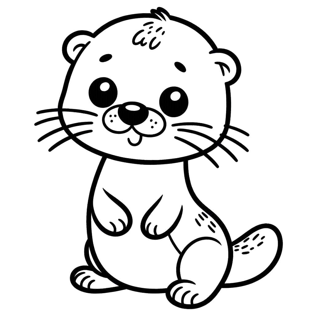 Zeichnen Otter kostenlos