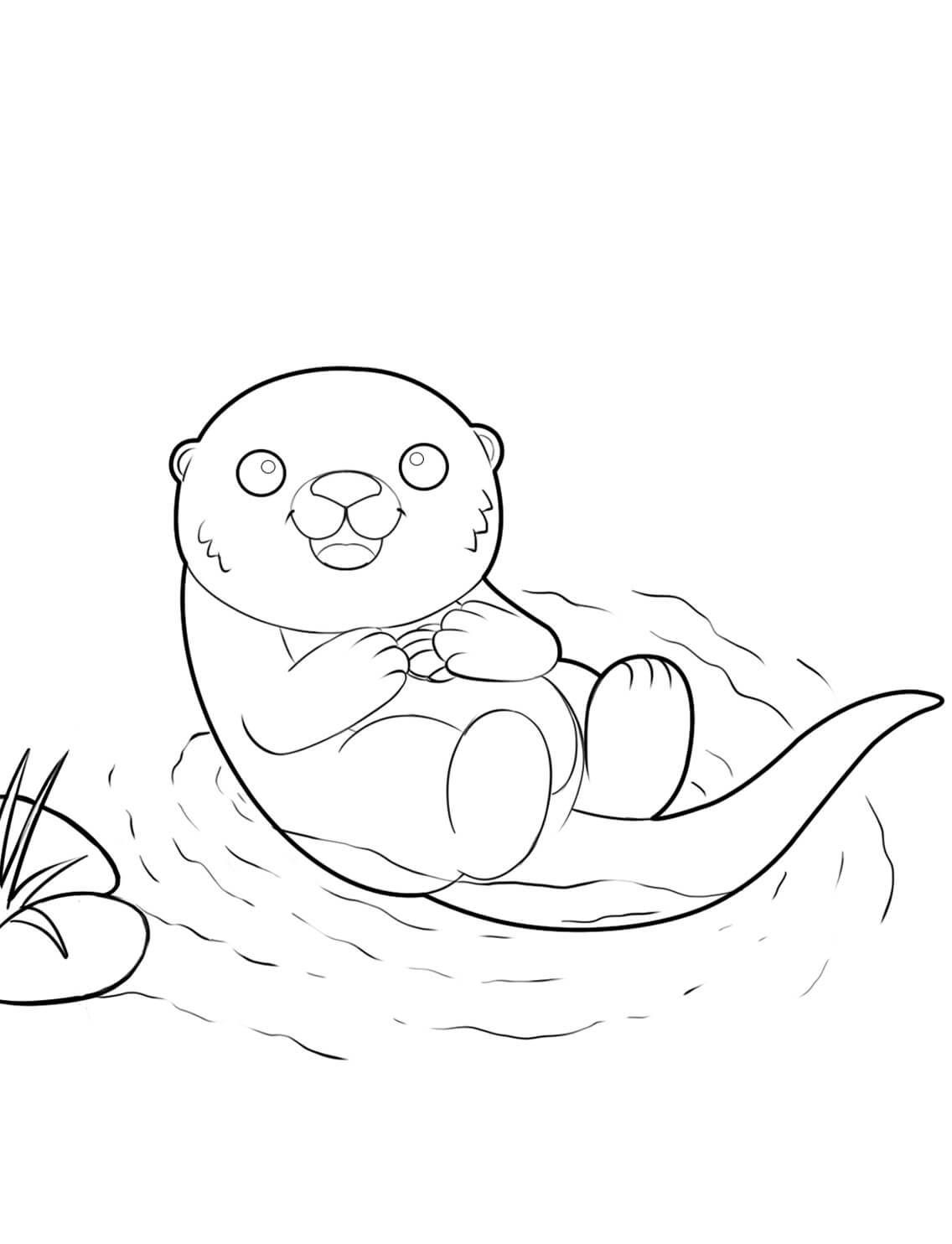Zeichnen Otter sehr Niedlich