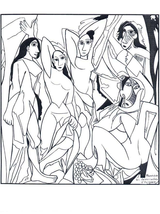 Zeichnen Picasso druckbar schlicht
