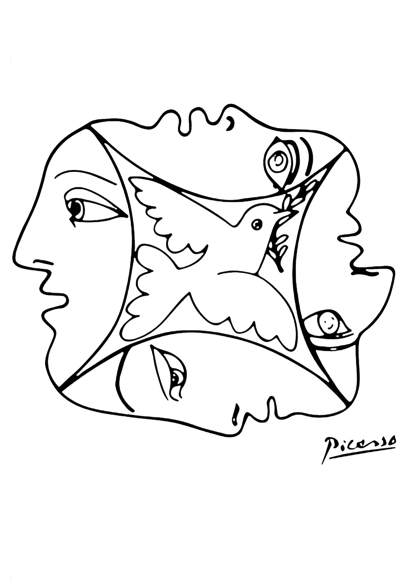 Zeichnen Picasso kostenlose schlicht