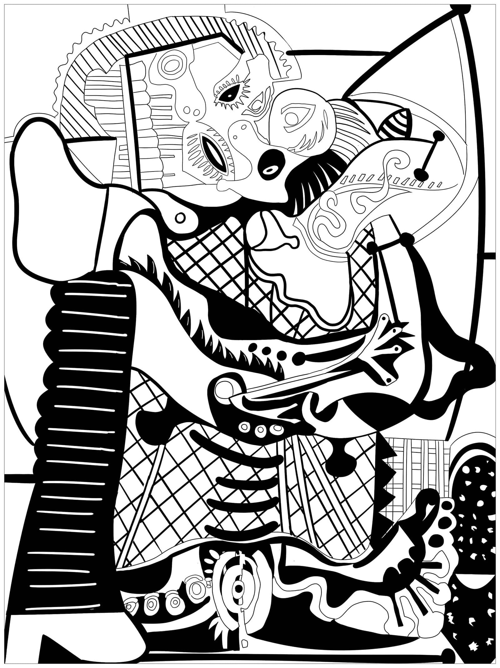 Zeichnen Picasso zum Ausdrucken