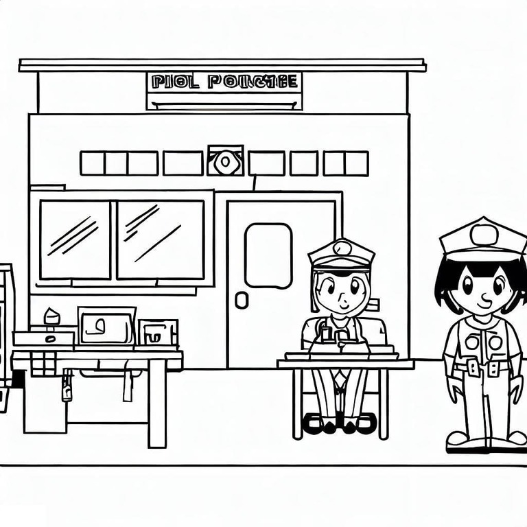 Zeichnen Polizeiwache 2