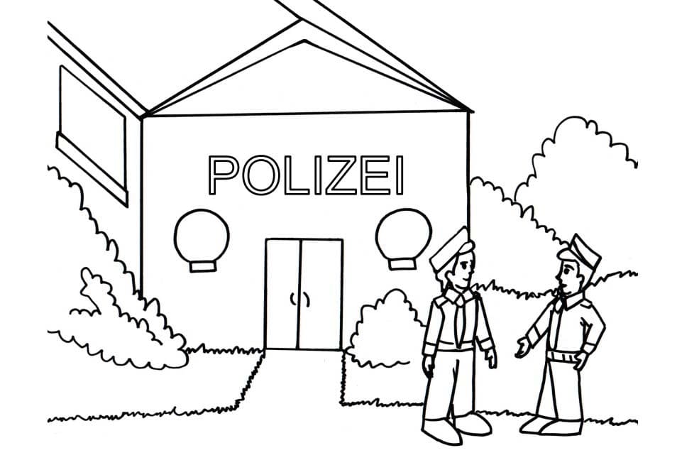 Zeichnen Polizeiwache drucken