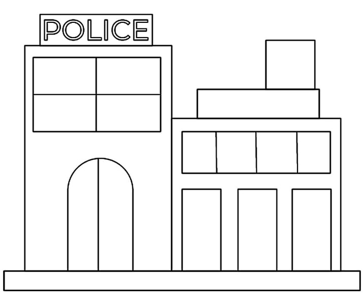 Zeichnen Polizeiwache einfach