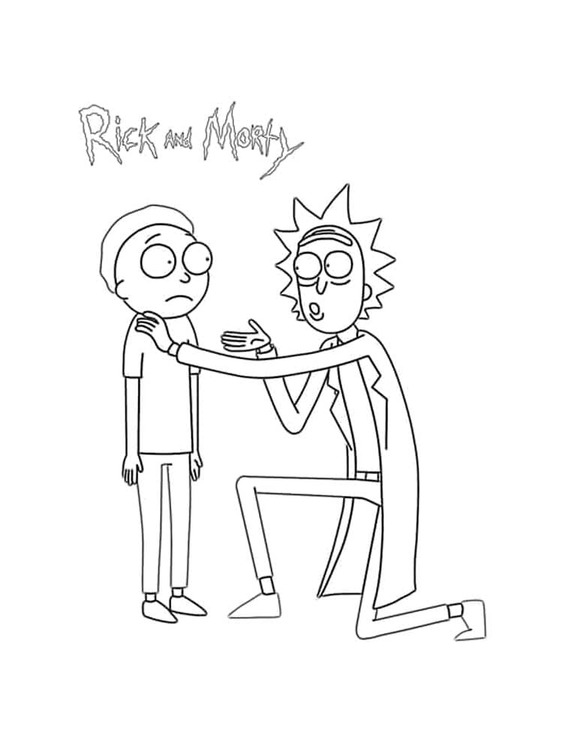 Zeichnen Rick and Morty basisch