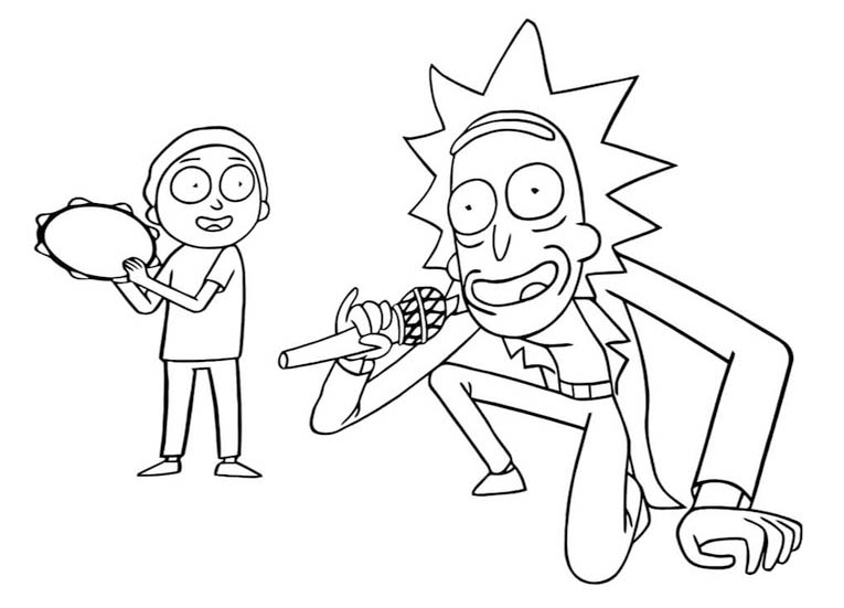 Zeichnen Rick and Morty kostenlos für Kinder