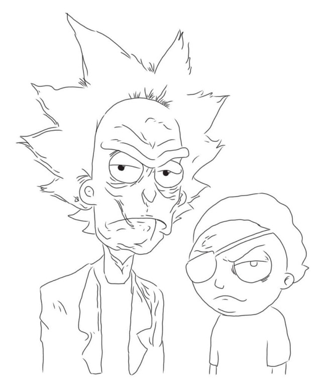 Zeichnen Rick and Morty zum Ausdrucken