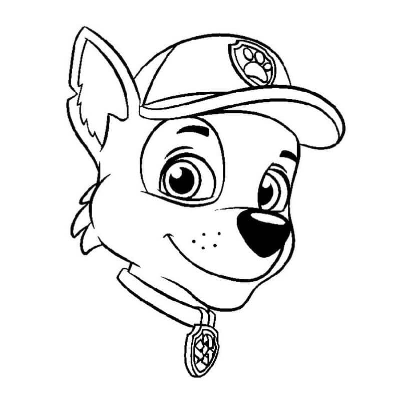 Zeichnen Rocky Paw Patrol Kopf