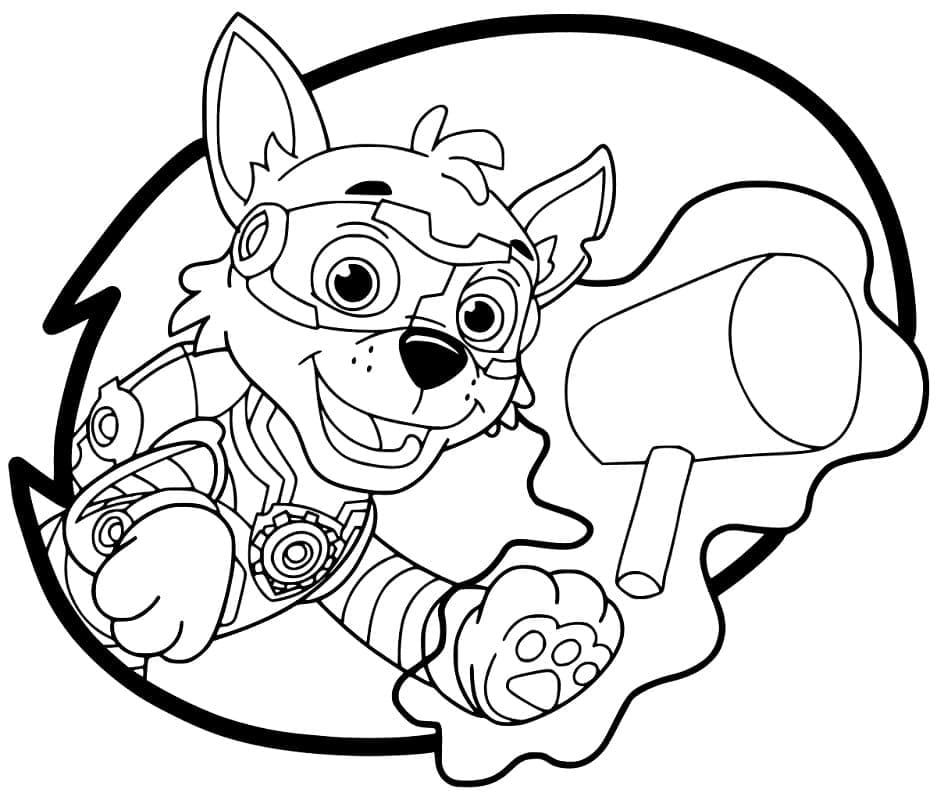 Zeichnen Rocky Paw Patrol einfach