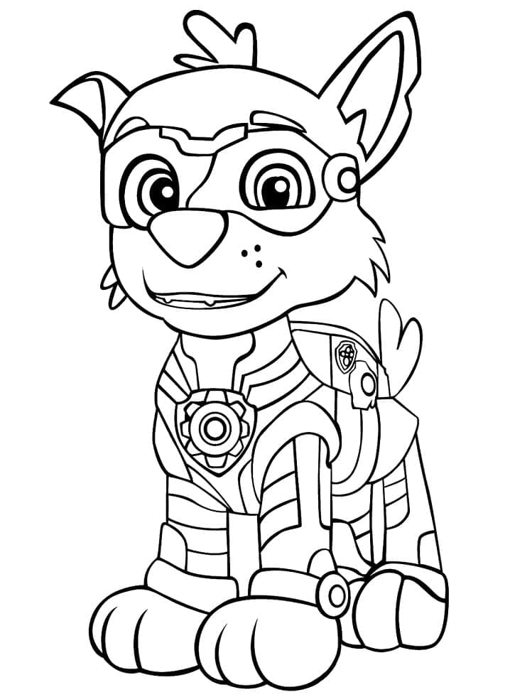 Zeichnen Rocky Paw Patrol schlicht