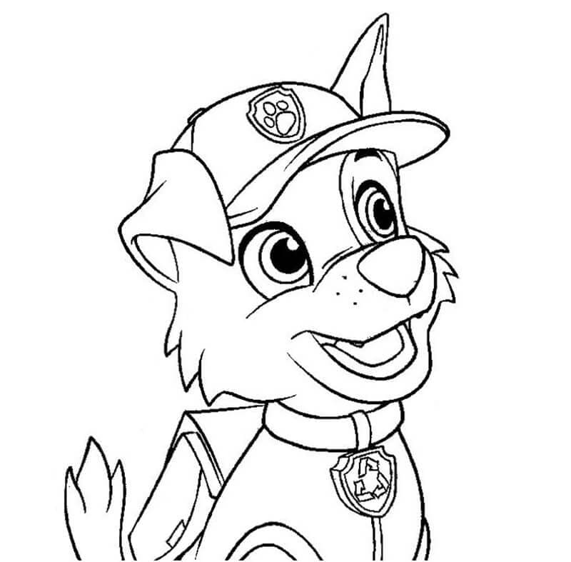 Zeichnen Rocky Paw Patrol zum Ausdrucken
