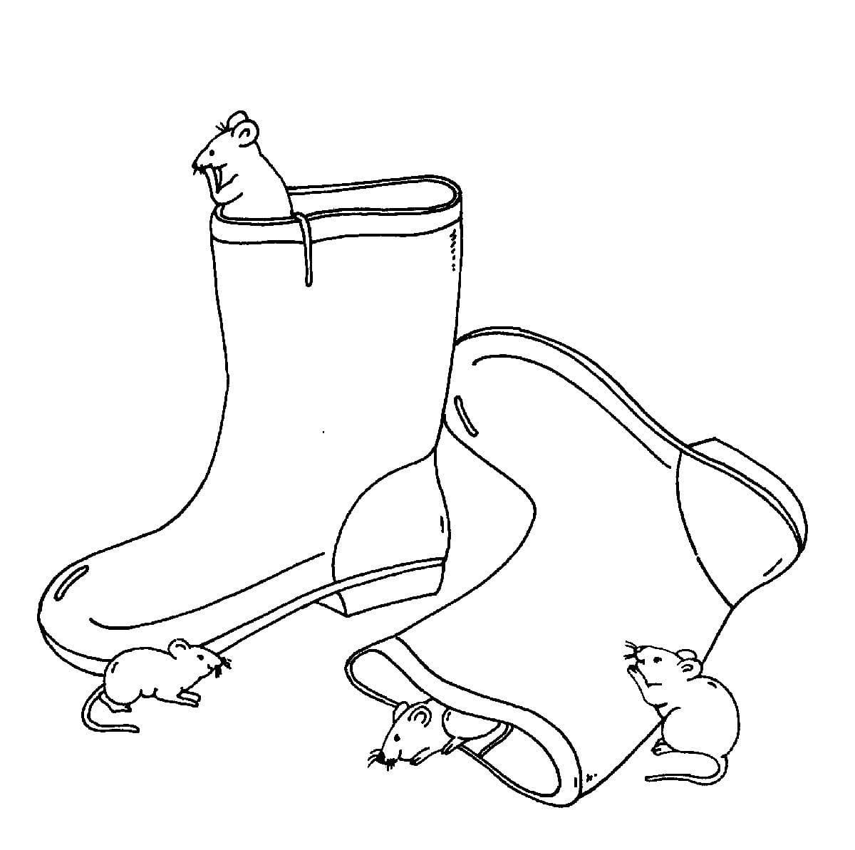 Zeichnung Gummistiefel 1