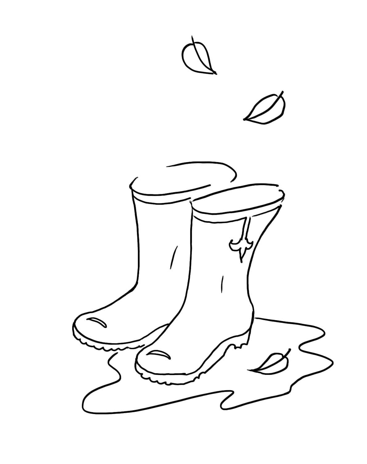 Zeichnung Gummistiefel 5