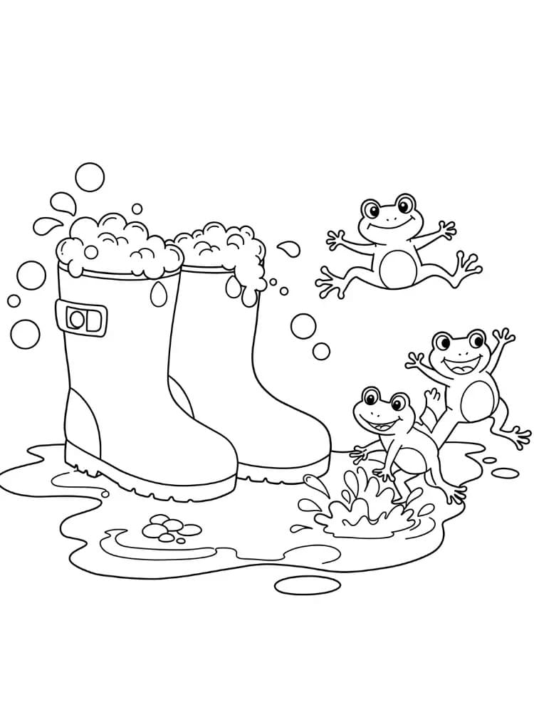 Zeichnung Gummistiefel 6
