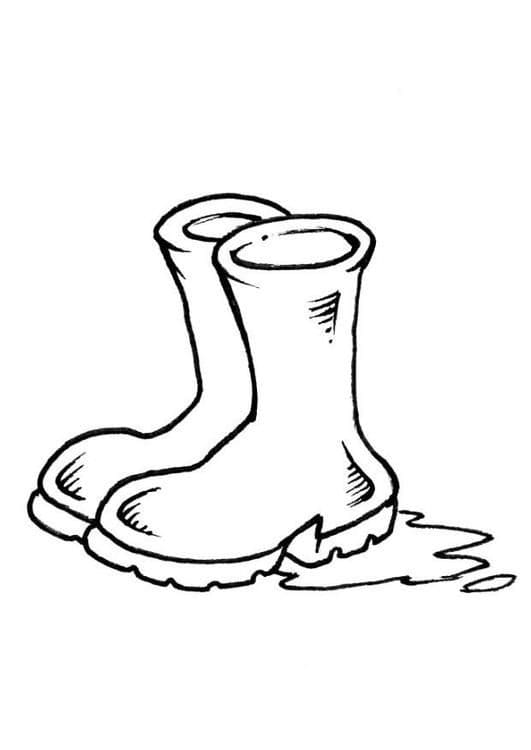 Zeichnung Gummistiefel Kostenlose druckbare