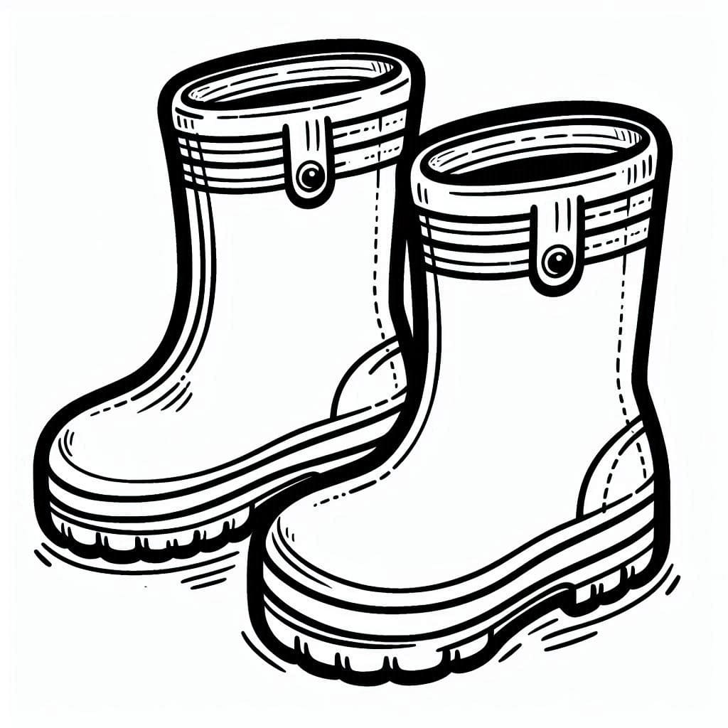 Zeichnung Gummistiefel basisch