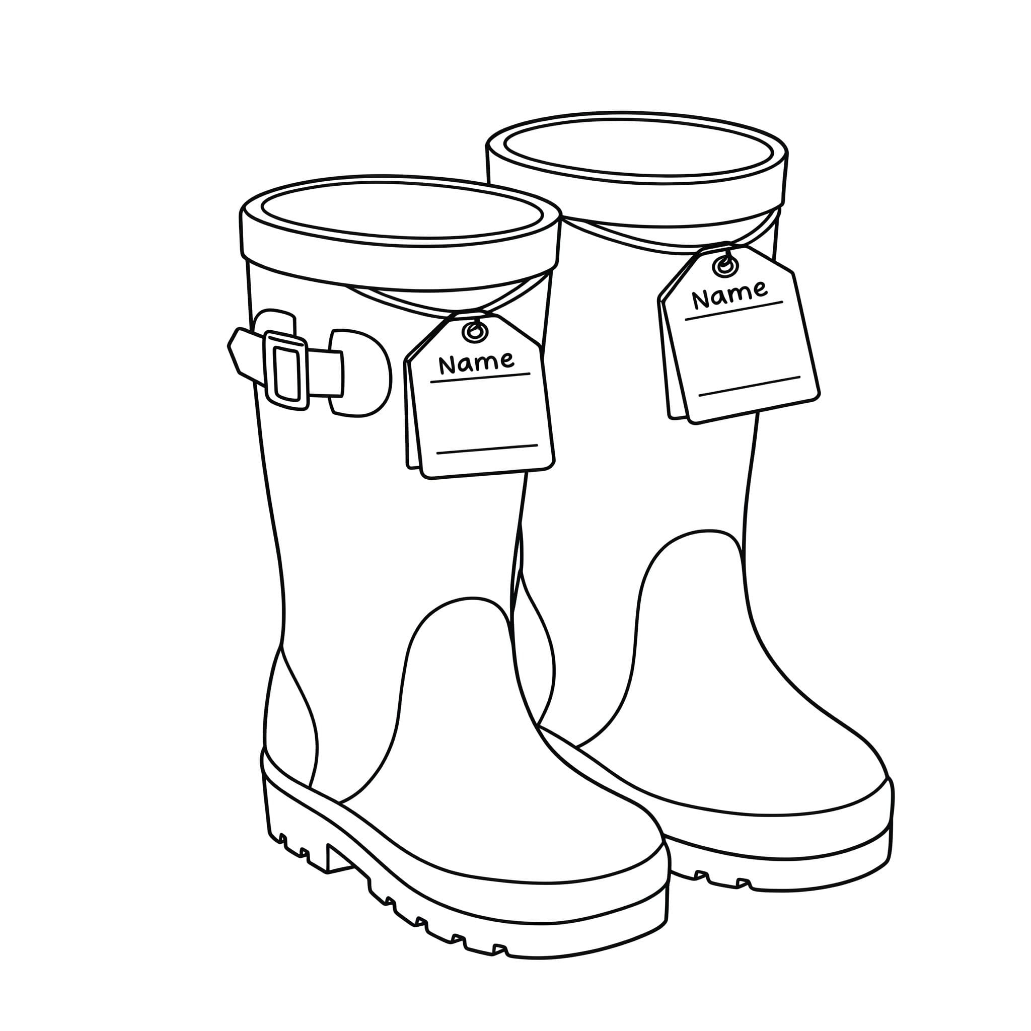 Zeichnung Gummistiefel druckbare basisch