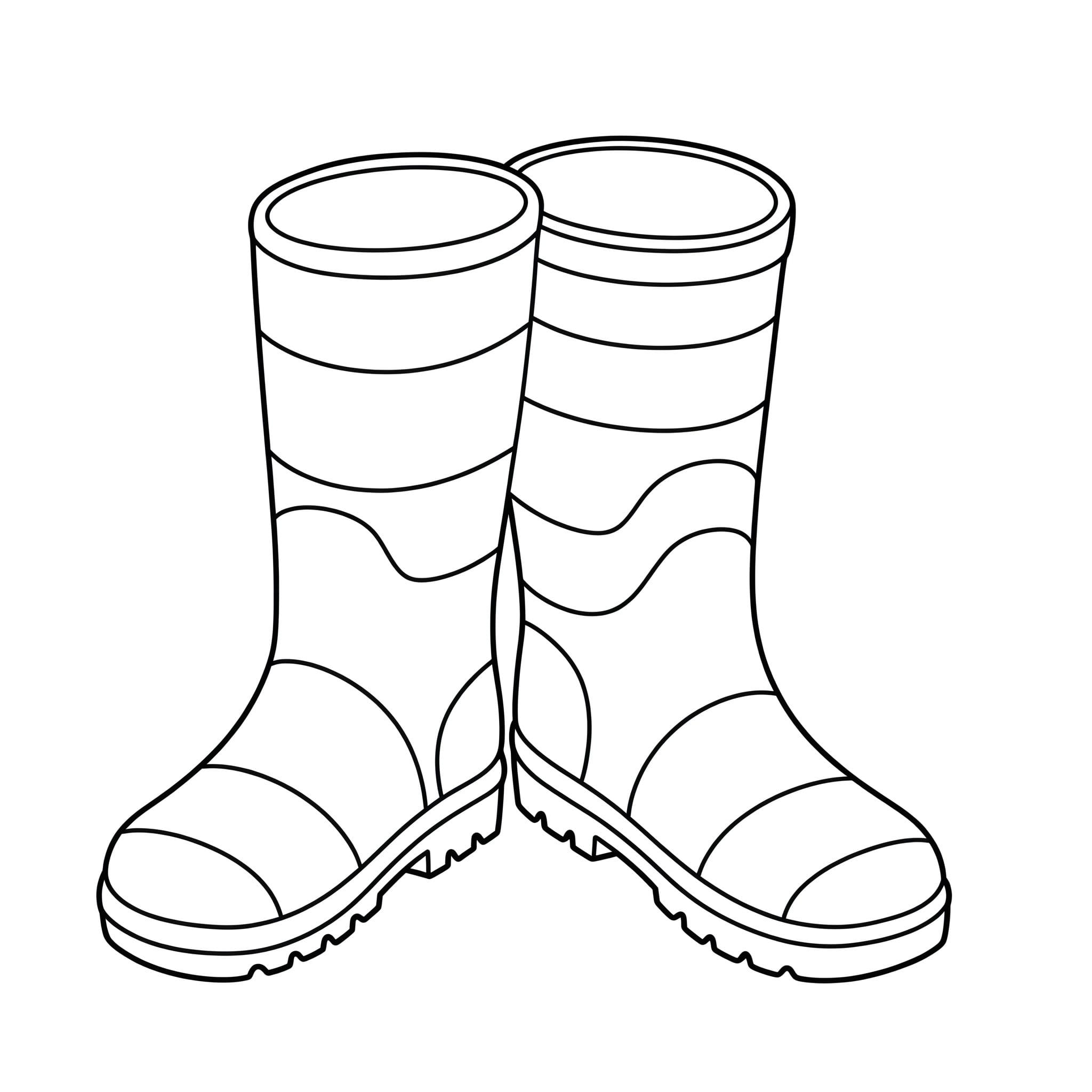 Zeichnung Gummistiefel druckbare einfach