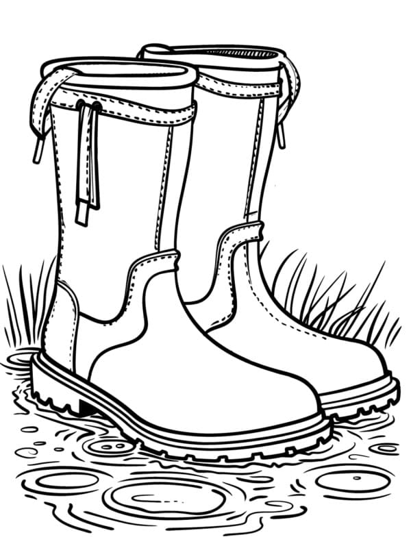 Zeichnung Gummistiefel druckbare