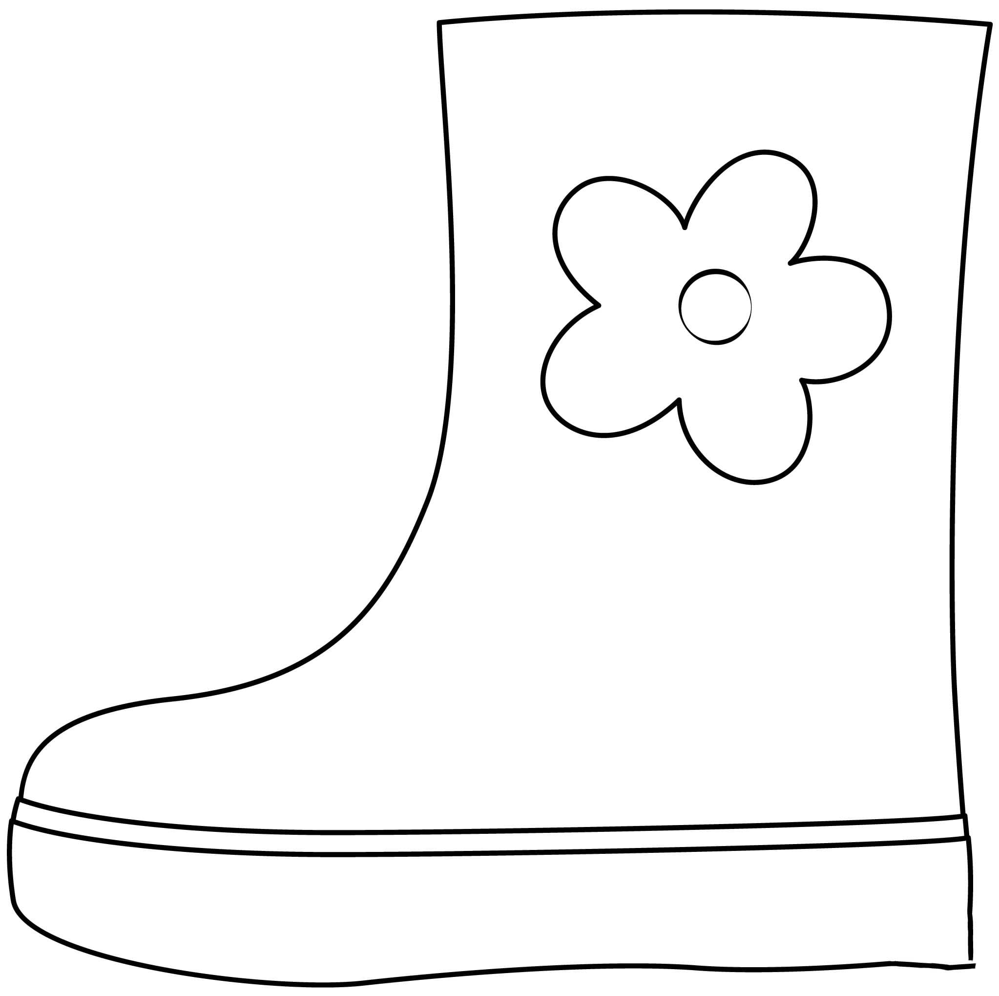 Zeichnung Gummistiefel einfach