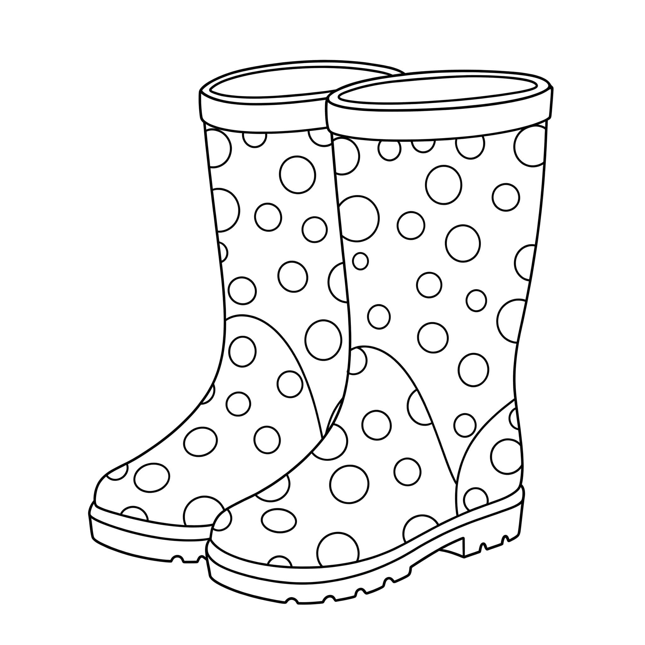 Zeichnung Gummistiefel schlicht