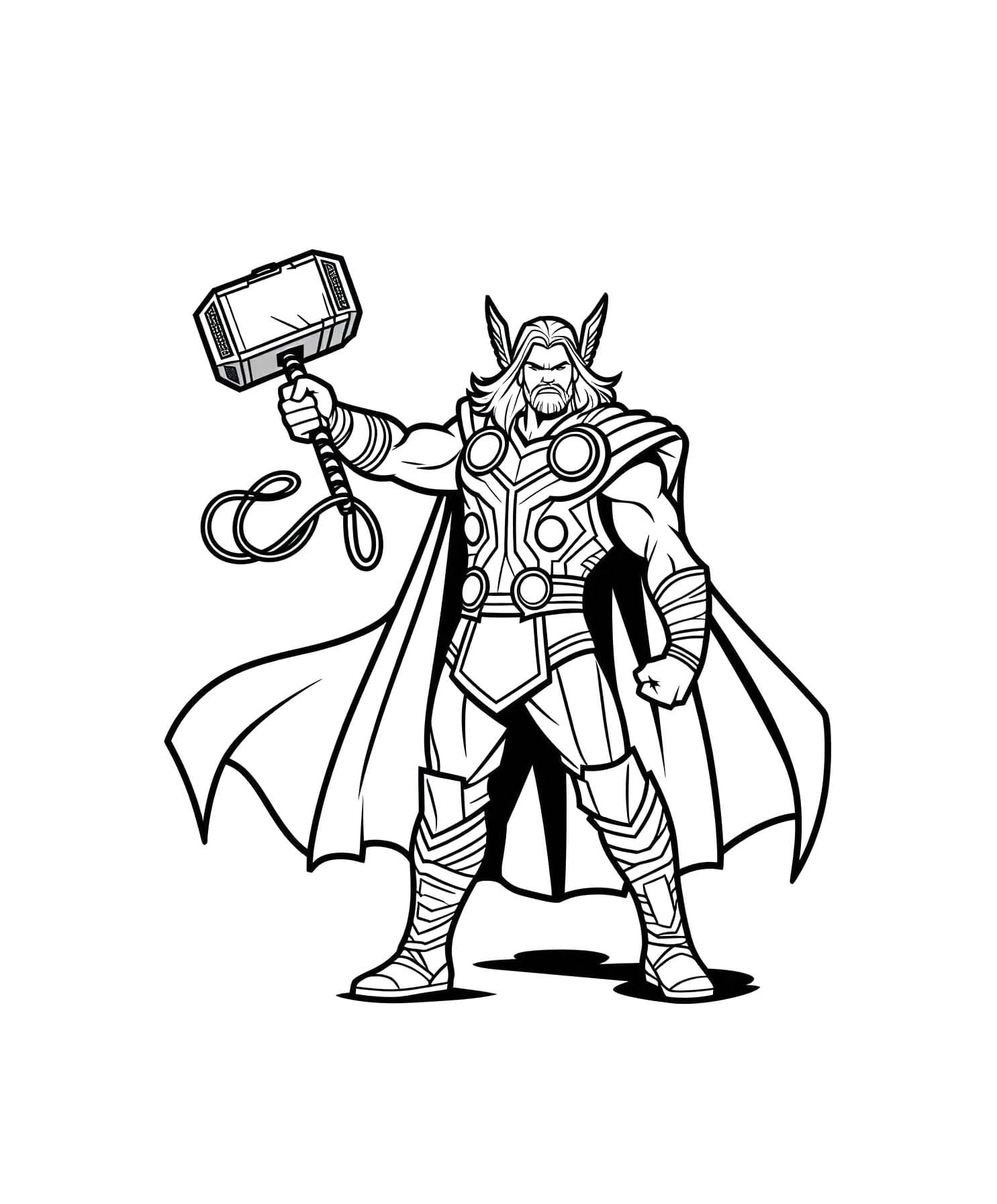 Thor kostenlos zum Ausdrucken für Kinder