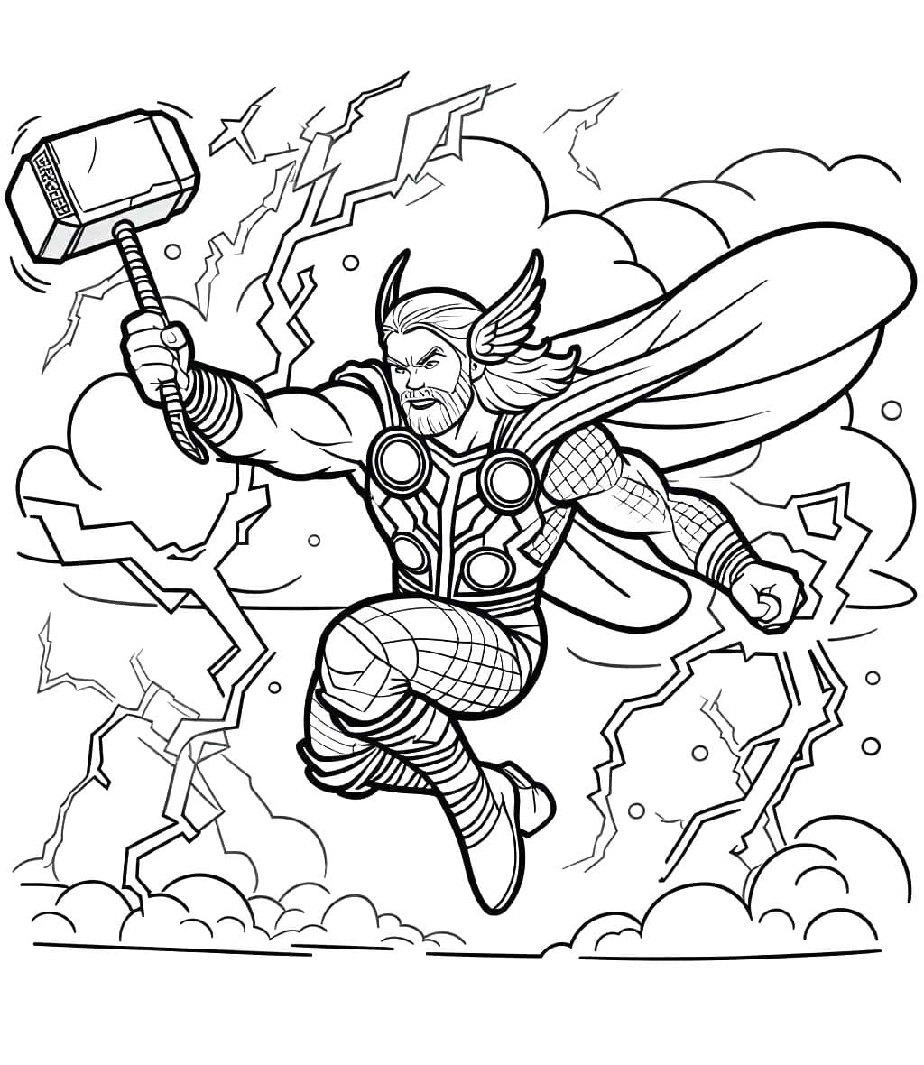 Thor zum Ausdrucken für Kinder