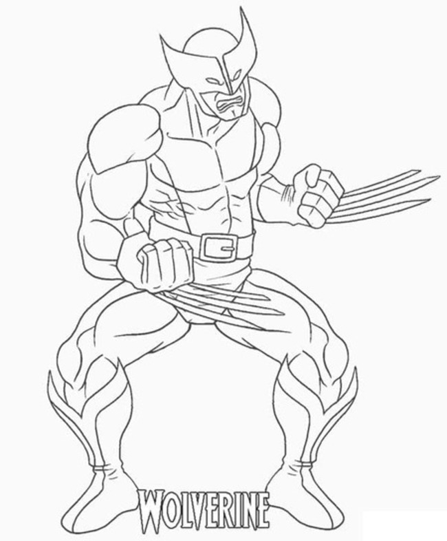 Wolverine zum Ausdrucken für Kinder