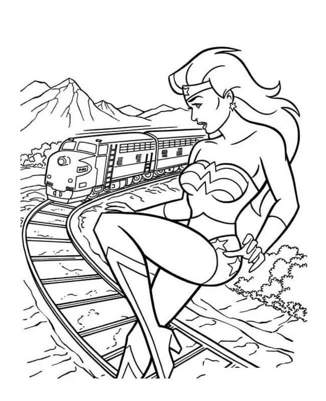 Wonder Woman zum Ausdrucken für Kinder