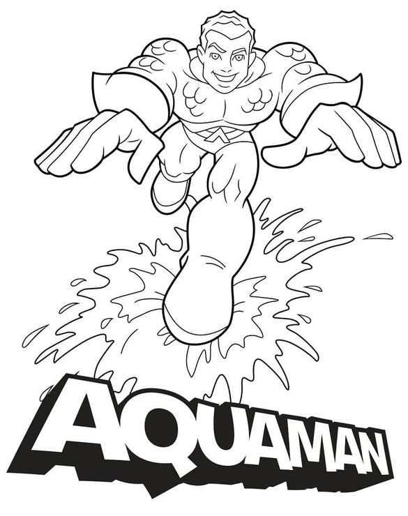 Zeichnen Aquaman kostenlos basisch