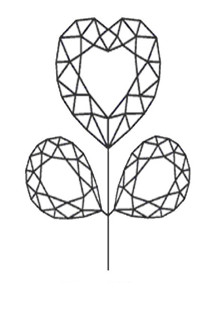 Zeichnen Diamant kostenlos für Kinder