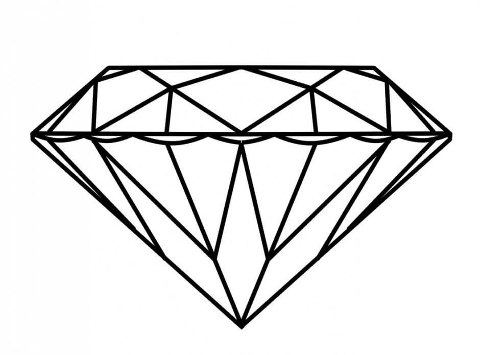 Zeichnen Diamant zum Ausdrucken