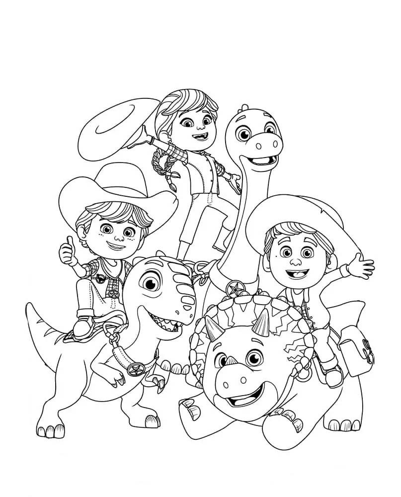 Zeichnen Dino Ranch kostenlos