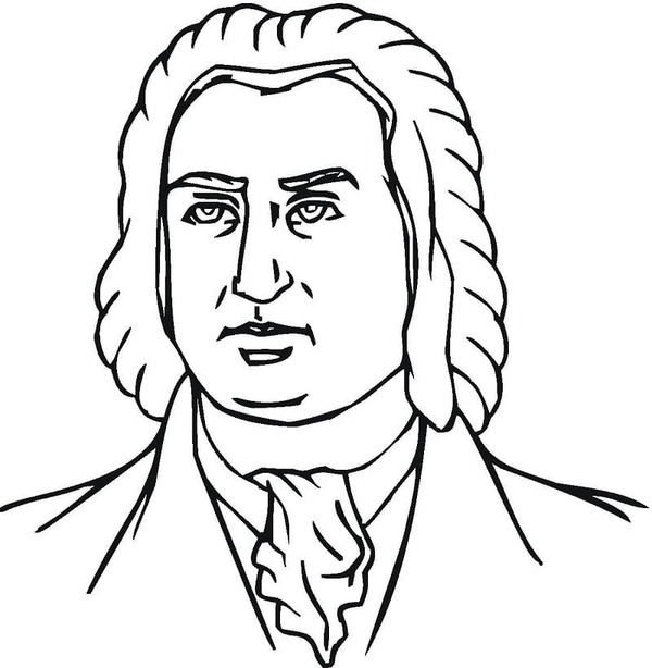 Zeichnen Johann Sebastian Bach