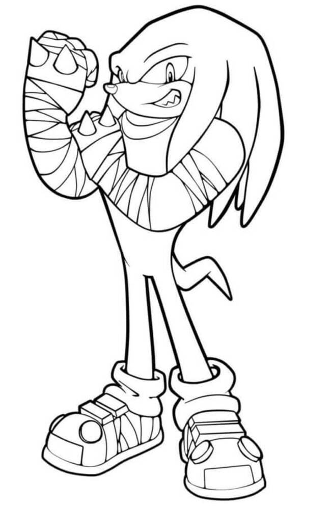 Zeichnen Knuckles druckbare basisch