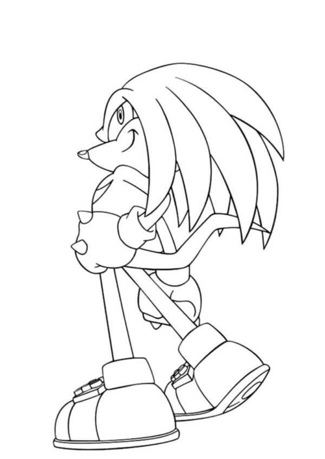 Zeichnen Knuckles kostenlos basisch